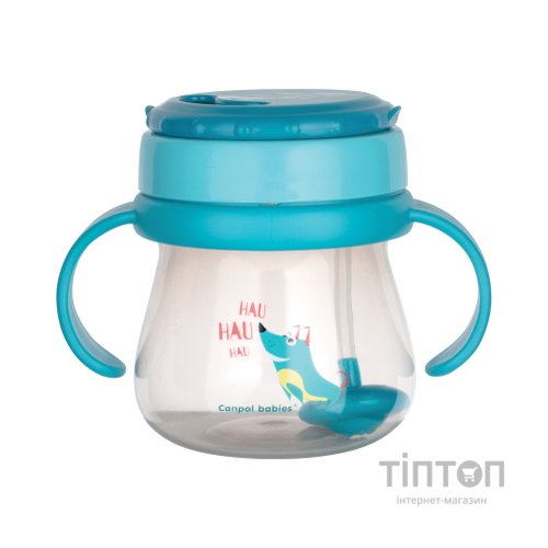 Поїльник-непроливайка Canpol babies зі складаною силіконов трубочкою з обважнювачем 250 мл (56/517)