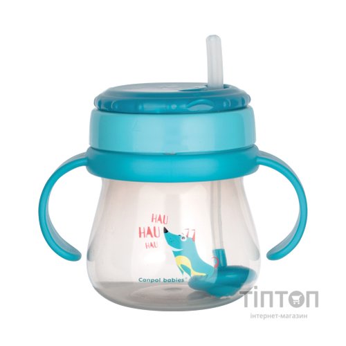 Поїльник-непроливайка Canpol babies зі складаною силіконов трубочкою з обважнювачем 250 мл (56/517)