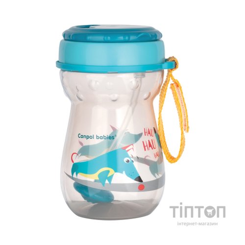 Поїльник-непроливайка Canpol babies зі складаною силіконовою трубочкою з обважнювачем 350 мл (56/518)