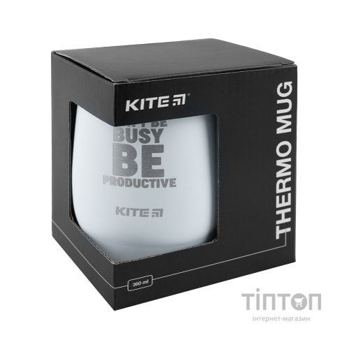 Поїльник-непроливайка Kite Be productive термокружка 360 мл, біла (K22-378-03-1)