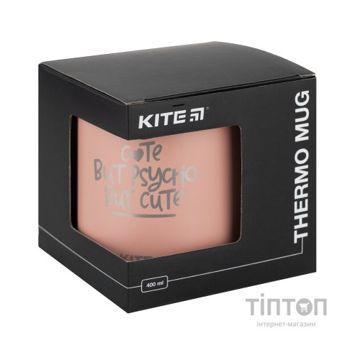 Поїльник-непроливайка Kite Coffee makes me sexy термокружка 400 мл, пудра (K22-379-03-2)
