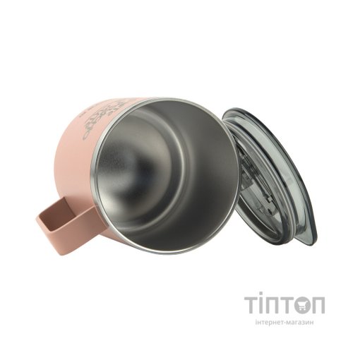 Поїльник-непроливайка Kite Cute but phycho термокружка 400 мл, пудра (K22-379-03-1)