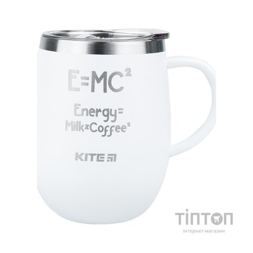 Поїльник-непроливайка Kite Energy Milk Coffee термокружка 360 мл, біла (K22-378-03-2)