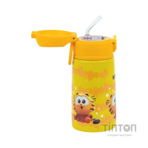 Поїльник-непроливайка Kite Garfield термос з трубочкою 400 мл (GF25-1261)
