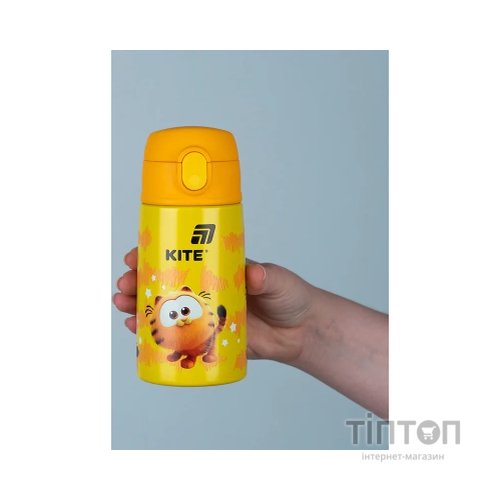 Поїльник-непроливайка Kite Garfield термос з трубочкою 400 мл (GF25-1261)