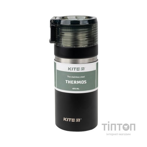 Поїльник-непроливайка Kite термос 473 мл, чорний (K21-320-03)