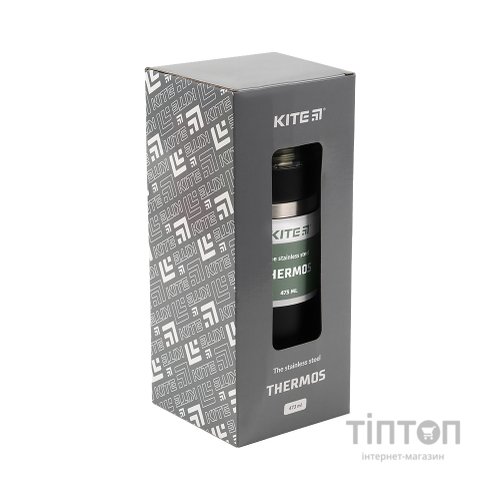 Поїльник-непроливайка Kite термос 473 мл, чорний (K21-320-03)