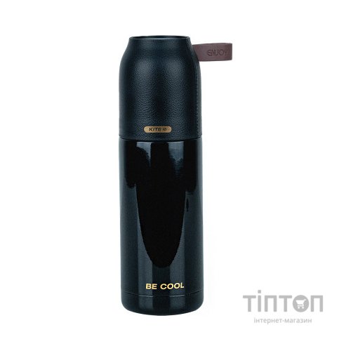 Поїльник-непроливайка Kite Термос Pearl, 350 мл, чорний (K24-302-1)