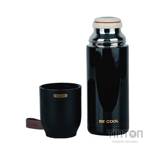 Поїльник-непроливайка Kite Термос Pearl, 350 мл, чорний (K24-302-1)