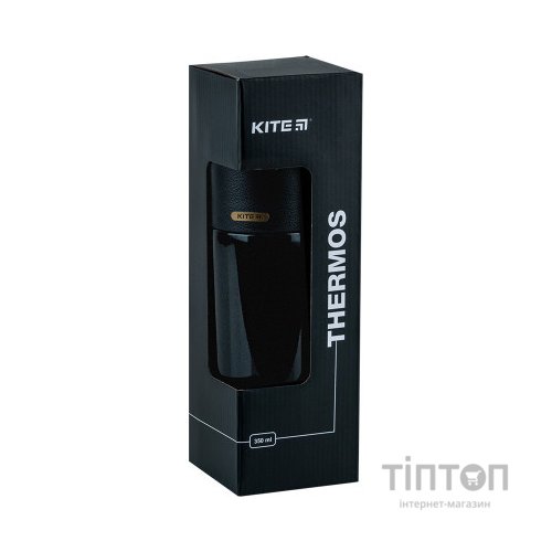Поїльник-непроливайка Kite Термос Pearl, 350 мл, чорний (K24-302-1)