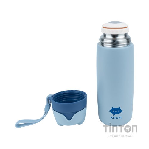 Поїльник-непроливайка Kite термос Сat, блакитний, 350 мл (K21-376-01)