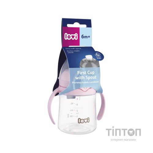 Поїльник-непроливайка Lovi 150 мл - рожева (35/353)