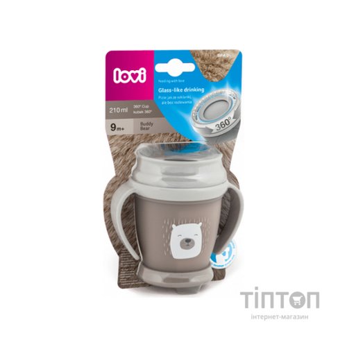 Поїльник-непроливайка Lovi 360 Buddy Bear Mini 210 мл (1/600new)