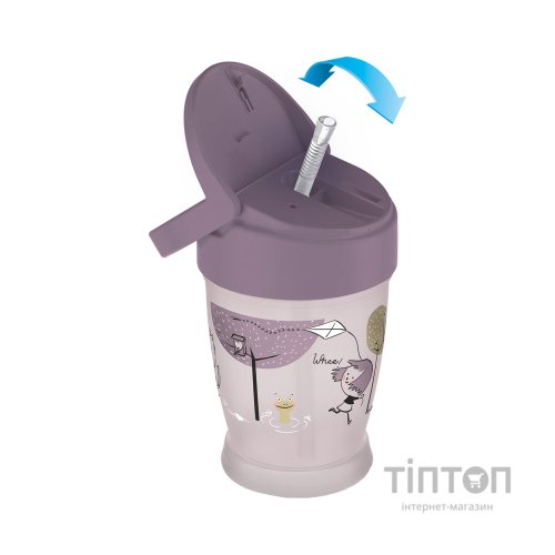 Поїльник-непроливайка Lovi Lovely Girl із силіконовою трубочкою 250 мл (35/354girl)