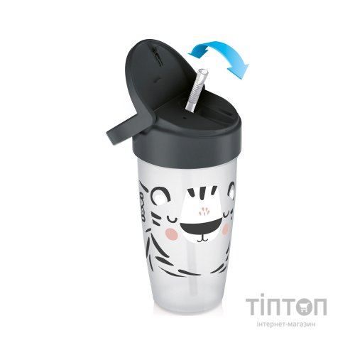 Поїльник-непроливайка Lovi Salt & Pepper із силіконовою трубочкою 350 мл (35/357)