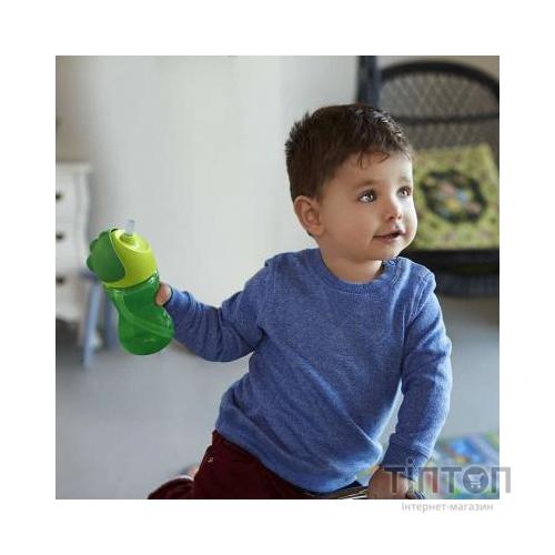 Поїльник-непроливайка Philips AVENT з трубочкою 300 мл 12 міс+, зелений (SCF798/01)