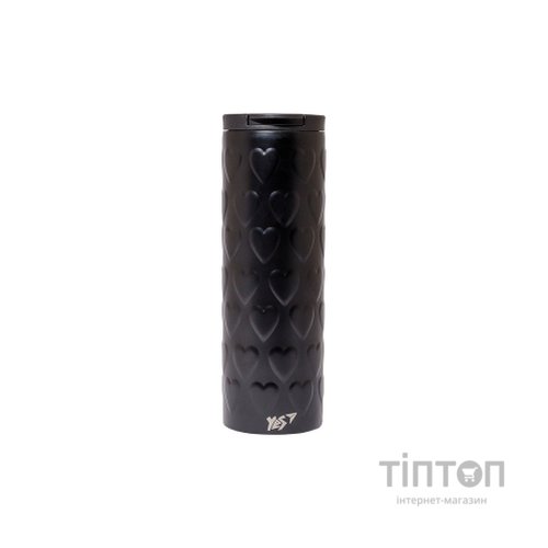 Поїльник-непроливайка Yes термочашка Black Heart 420мл (707335)