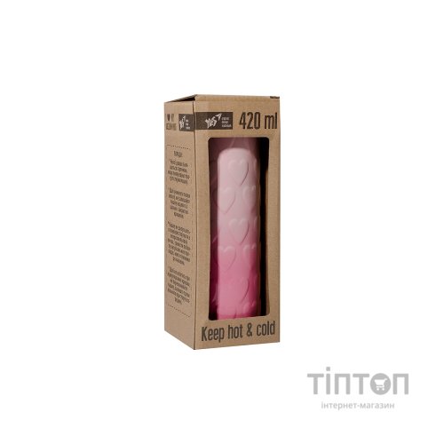 Поїльник-непроливайка Yes термочашка Pink Heart 420мл (707336)