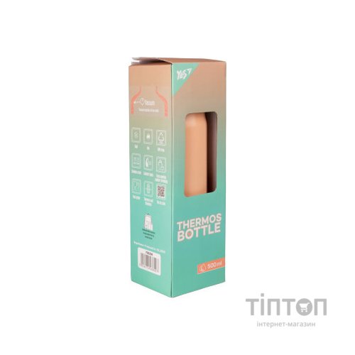 Поїльник-непроливайка Yes Термос Fusion 500 мл, персиковий (708206)