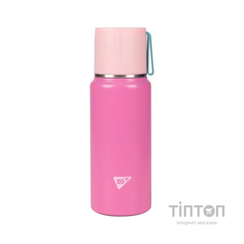 Поїльник-непроливайка Yes Термос Fusion з чашкою, 420 мл, рожевий (708208)