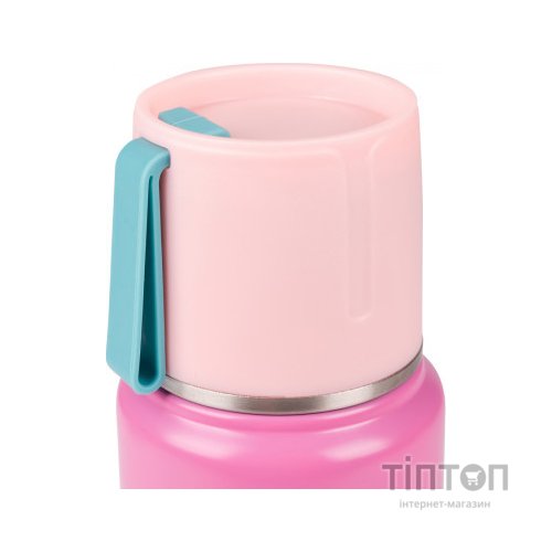 Поїльник-непроливайка Yes Термос Fusion з чашкою, 420 мл, рожевий (708208)