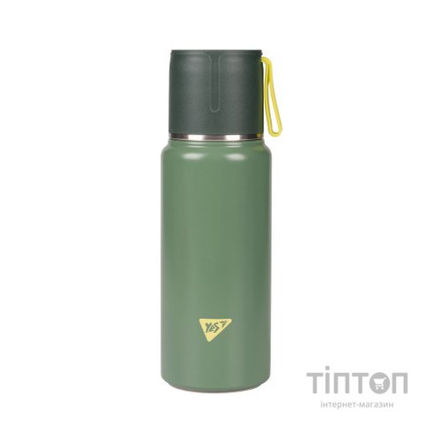 Поїльник-непроливайка Yes Термос Fusion з чашкою, 420 мл, зелений (708207)