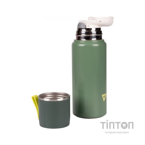 Поїльник-непроливайка Yes Термос Fusion з чашкою, 420 мл, зелений (708207)