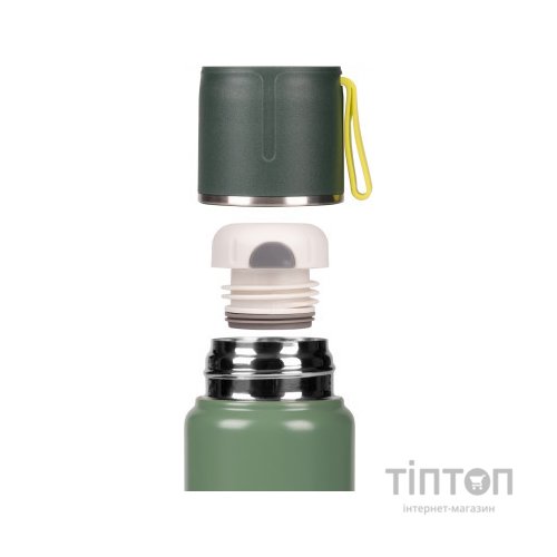 Поїльник-непроливайка Yes Термос Fusion з чашкою, 420 мл, зелений (708207)