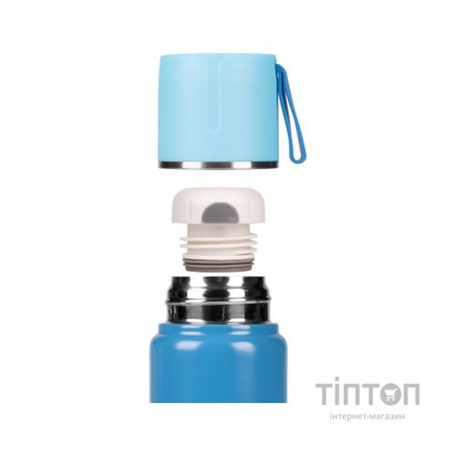 Поїльник-непроливайка Yes Термос Fusion з чашкою, 500 мл, блакитний (708209)