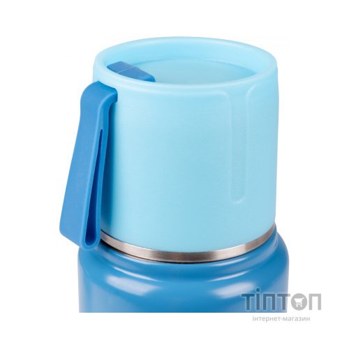 Поїльник-непроливайка Yes Термос Fusion з чашкою, 500 мл, блакитний (708209)