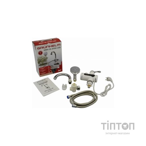 Проточний водонагрівач Grunhelm EWH-1X-3FSH-LED