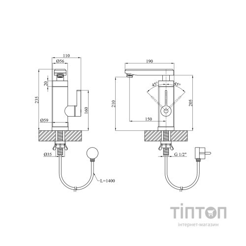 Проточний водонагрівач Kroner Volt-CW189 (CV023242)