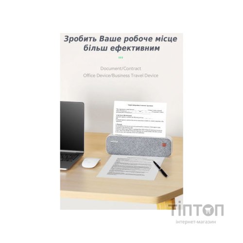 Принтер чеків UKRMARK A40GR А4, Bluetooth, USB, сірий (900538)