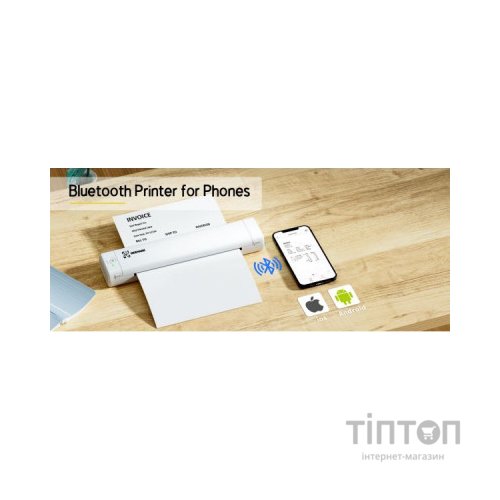 Принтер чеків UKRMARK M08-WT А4, Bluetooth, USB, білий (900883)