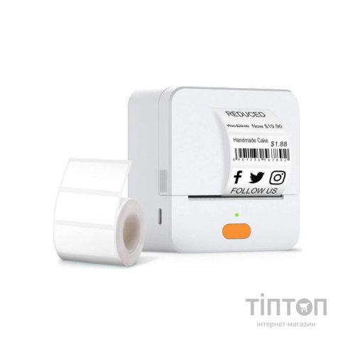 Принтер етикеток UKRMARK UP1WT bluetooth, USB, білий (900772)