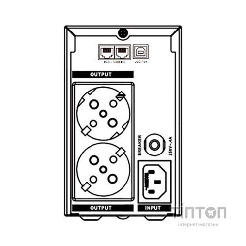 Пристрій безперебійного живлення Marsriva MR-UF800L 480W LCD (MR-UF800L)