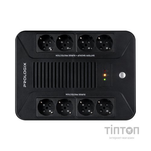 Пристрій безперебійного живлення Prologix 1000VA 600W (PLP1000VA8LED)