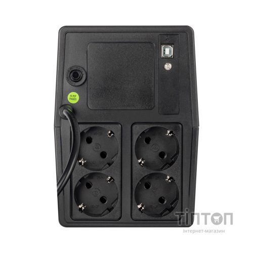 Пристрій безперебійного живлення Prologix 1000VA 600W USB (PLPU1000VA4LED)