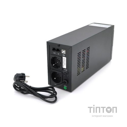 Пристрій безперебійного живлення Qoltec Qoltec QLT650 (360W) (QLT650RJ45LCD-53951)
