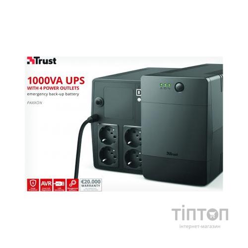 Пристрій безперебійного живлення Trust Paxxon 1000VA UPS 4 Outlets (23504_TRUST)
