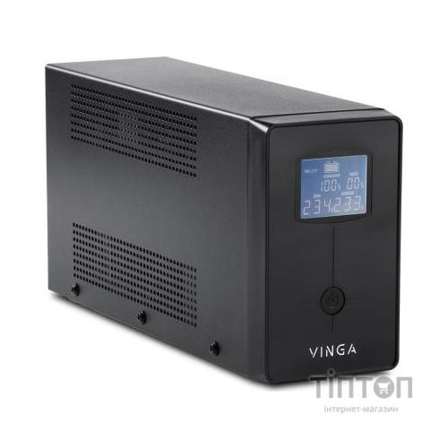 Пристрій безперебійного живлення Vinga LCD 1200VA metal case with USB (VPC-1200MU)
