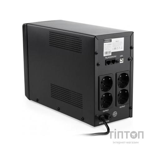 Пристрій безперебійного живлення Vinga LCD 1200VA metal case with USB (VPC-1200MU)