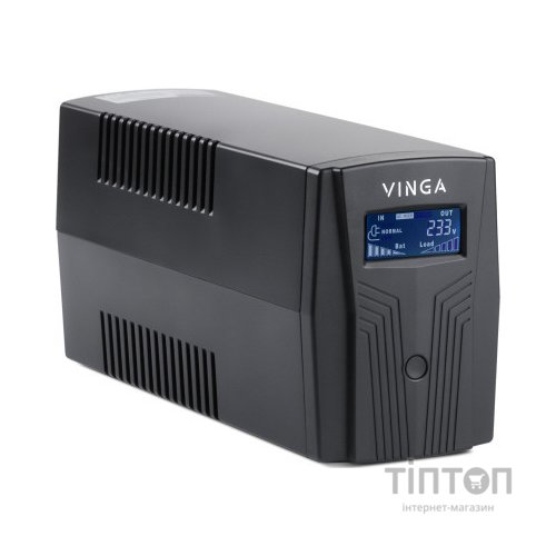 Пристрій безперебійного живлення Vinga LCD 1200VA plastic case with USB (VPC-1200PU)