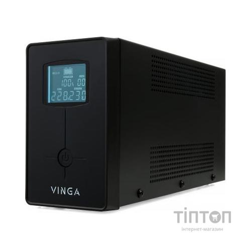 Пристрій безперебійного живлення Vinga LCD 600VA metal case with USB (VPC-600MU)