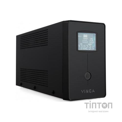 Пристрій безперебійного живлення Vinga LCD 600VA metal case with USB (VPC-600MU)