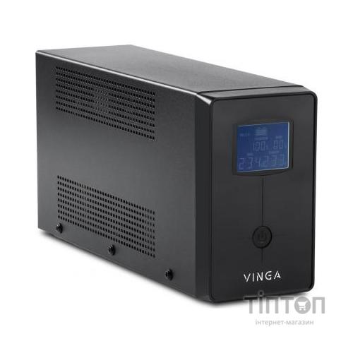 Пристрій безперебійного живлення Vinga LCD 600VA metal case with USB (VPC-600MU)