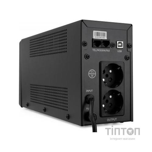 Пристрій безперебійного живлення Vinga LCD 600VA metal case with USB (VPC-600MU)