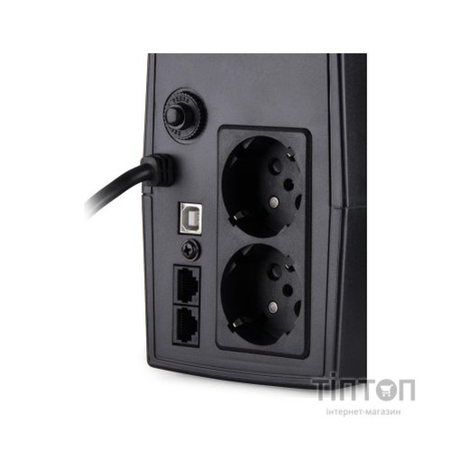 Пристрій безперебійного живлення Vinga LCD 600VA plastic case with USB (VPC-600PU)