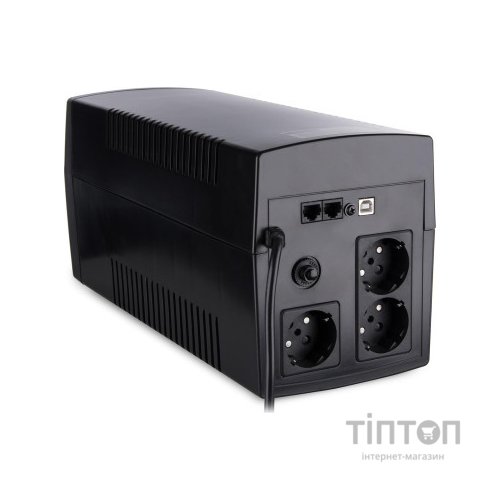 Пристрій безперебійного живлення Vinga LED 1200VA plastic case with USB (VPE-1200PU)