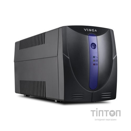 Пристрій безперебійного живлення Vinga LED 1200VA plastic case with USB (VPE-1200PU)